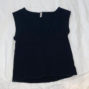 Free People Scoop neck Ribbed Top